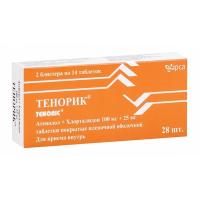 Тенорик табл п/о 100мг+25мг №28