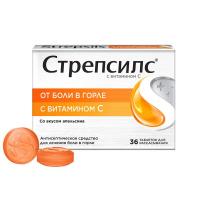 Стрепсилс табл с вит С №36 апельсин