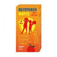 Ибупрофен Форте сусп 40мг/мл 100г флак+шприц (клубника)