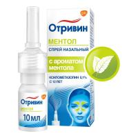 Отривин Ментол+эвкалипт спрей 140мкг/доза 10мл флак