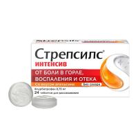 Стрепсилс Интенсив табл б/сах апельсин №24