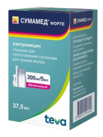 Сумамед форте пор д/сусп 200мг/5мл 35,57г флак