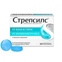 Стрепсилс табл с ментолом и эвкалиптом №24