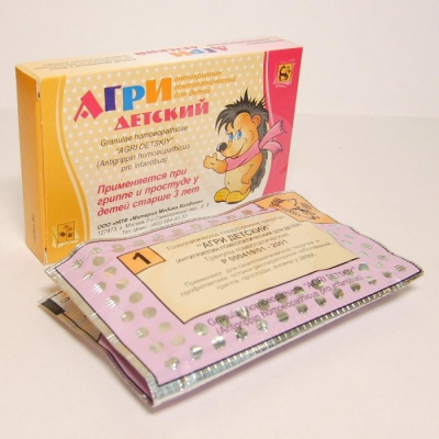 Агри (антигриппин) гран. гомеопат. детск. 20г