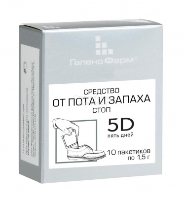 5 дней средство д/стоп от пота и запаха 1,5г пак №10