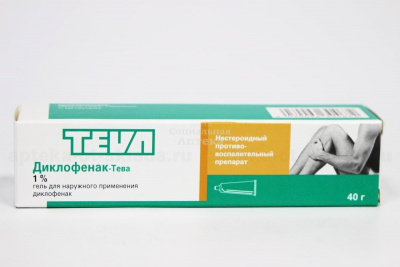 Диклофенак-Тева гель 1% 40г