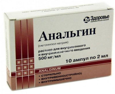 Анальгин амп 50% 2мл №10
