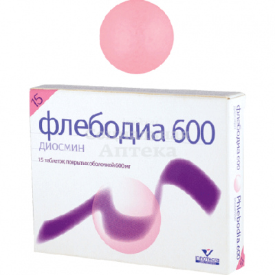 Флебодиа табл п/о 600мг №15