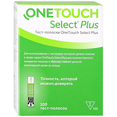 Тест-полоски Уан Тач Селект Плюс №100