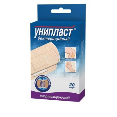 Лейкопластырь бактерицидный УНИПЛАСТ амортиз. 2,5*7,2см