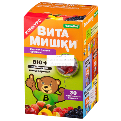 ВитаМишки Био+ пастилки жев №30