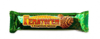 Гематоген русский с кедр. орехом 40г