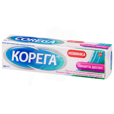 Корега д/зубных протезов крем фикс 40г защита десен
