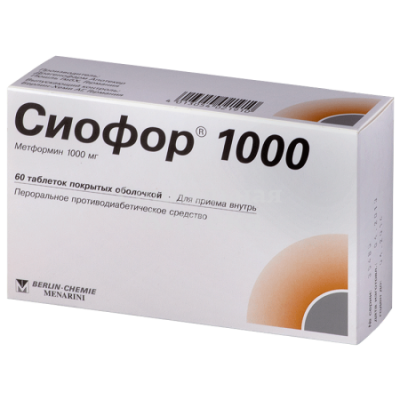 Сиофор 1000 табл п/о 1000мг №60