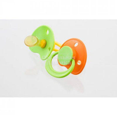 Соска-пустышка латексн. Кроха ортодонт. с кольцом инд.уп.