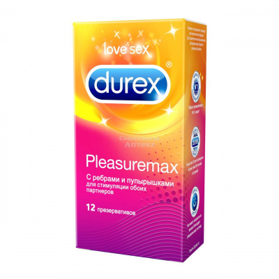 Презервативы Дюрекс Pleasuremax (ребра/пупыр) №12