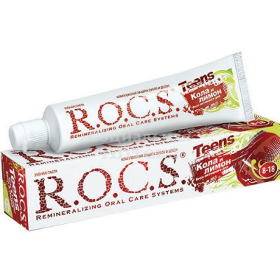Зубная паста РОКС Тинс Кола и лимон 74г