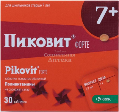 Пиковит форте табл п/о №30
