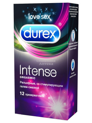 Презервативы Дюрекс Intense Orgasmic (рельефные) №12