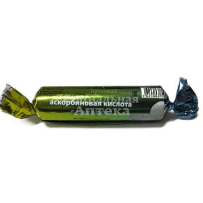 Аскорбиновая к-та с сахаром табл №10 крутка лимон