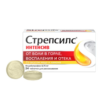 Стрепсилс Интенсив табл с медом и лимоном №24