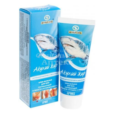 Акулий жир крем-бальзам д/тела Мурав.кисл/сабел согрев 75мл