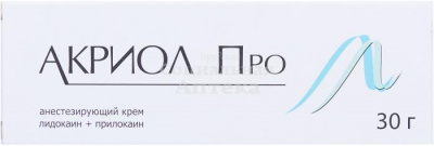 Акриол Про крем 2,5%+2,5% 30г туба