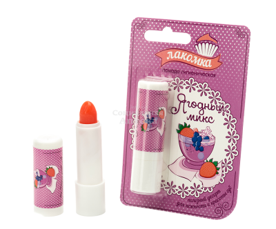 Помада гигиеническая Лакомка ягодный микс 2.8 гр 