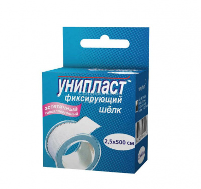 Лейкопластырь Унипласт 2,5*500 шелк.основа
