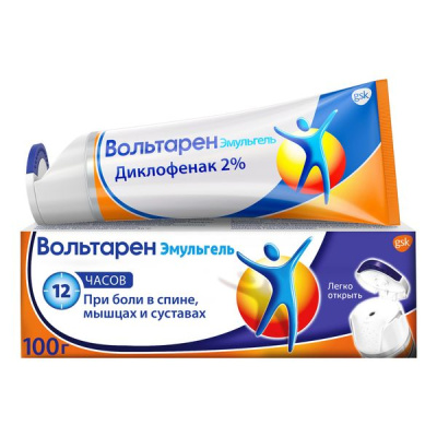 Вольтарен эмульгель 2% 100г откид.крышка