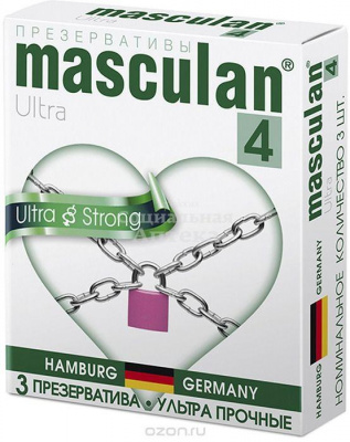 Презервативы Маскулан 4 ультра №3 у/прочные (Ultra Safe Black)