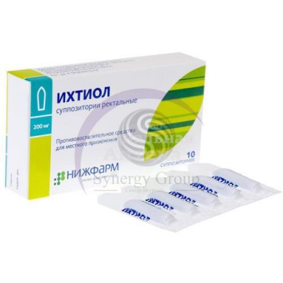 Ихтиол супп рект 200мг №10