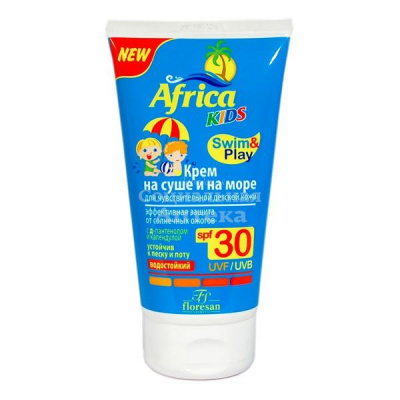 Африка Кидс крем солнцезащ д/чув SPF30 150мл Ф410