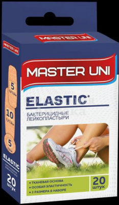 Лейкопластырь Мастер Юни Эластичный набор №20 ткан