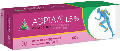 Аэртал крем 1,5% 60г