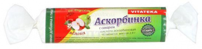 Аскорбиновая к-та с сахаром табл №10 Витатека яблоко