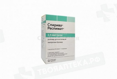 Спирива Респимат р-р д/инг 2,5мкг/доза 4мл картр с ингал