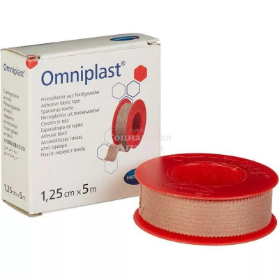 Лейкопластырь Омнипласт 1,25*500 ткан телес