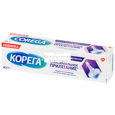Корега д/зубных протезов крем фикс 40г макс.прилегание